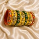 KBangle172 Special Mayon Kundan Bangle Set For Brides