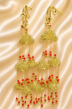 kaleera15 Gota Bridal Kaleera With Red Pearls