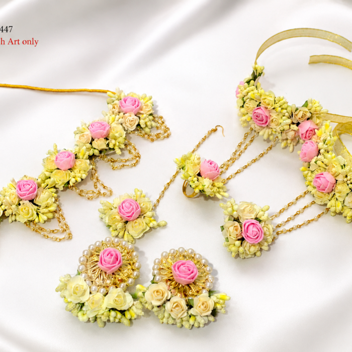 doughgotajewellery2 FJewel48 White and Pink Handmade Dough Flower Jewellery