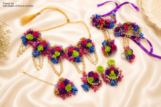 FJewel46 Multicolor Handmade Flower Jewellery Set