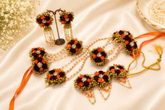 FJewel47 Handmade Artificial Flower Jewellery Set For Wedding