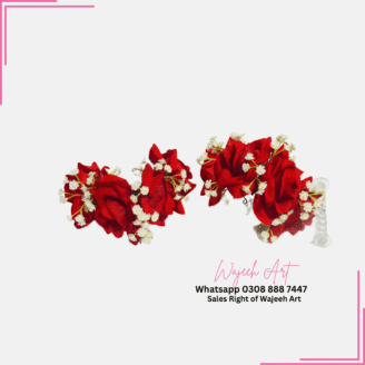 FJewel50 Handcrafted Artificial Red Rose Flower Gajra