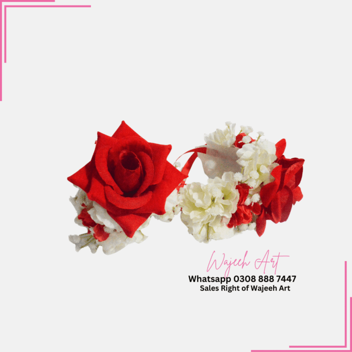 artifical red and white gajra
