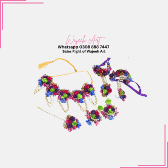 FJewel46 Multicolor Handmade Flower Jewellery Set For Wedding