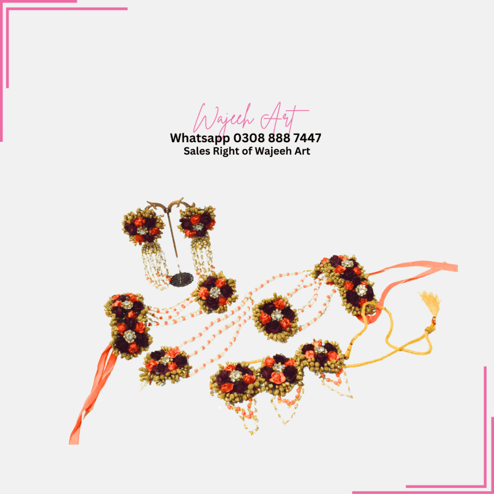 FJewel 47 Handmade Artificial Flower Jewellery Set