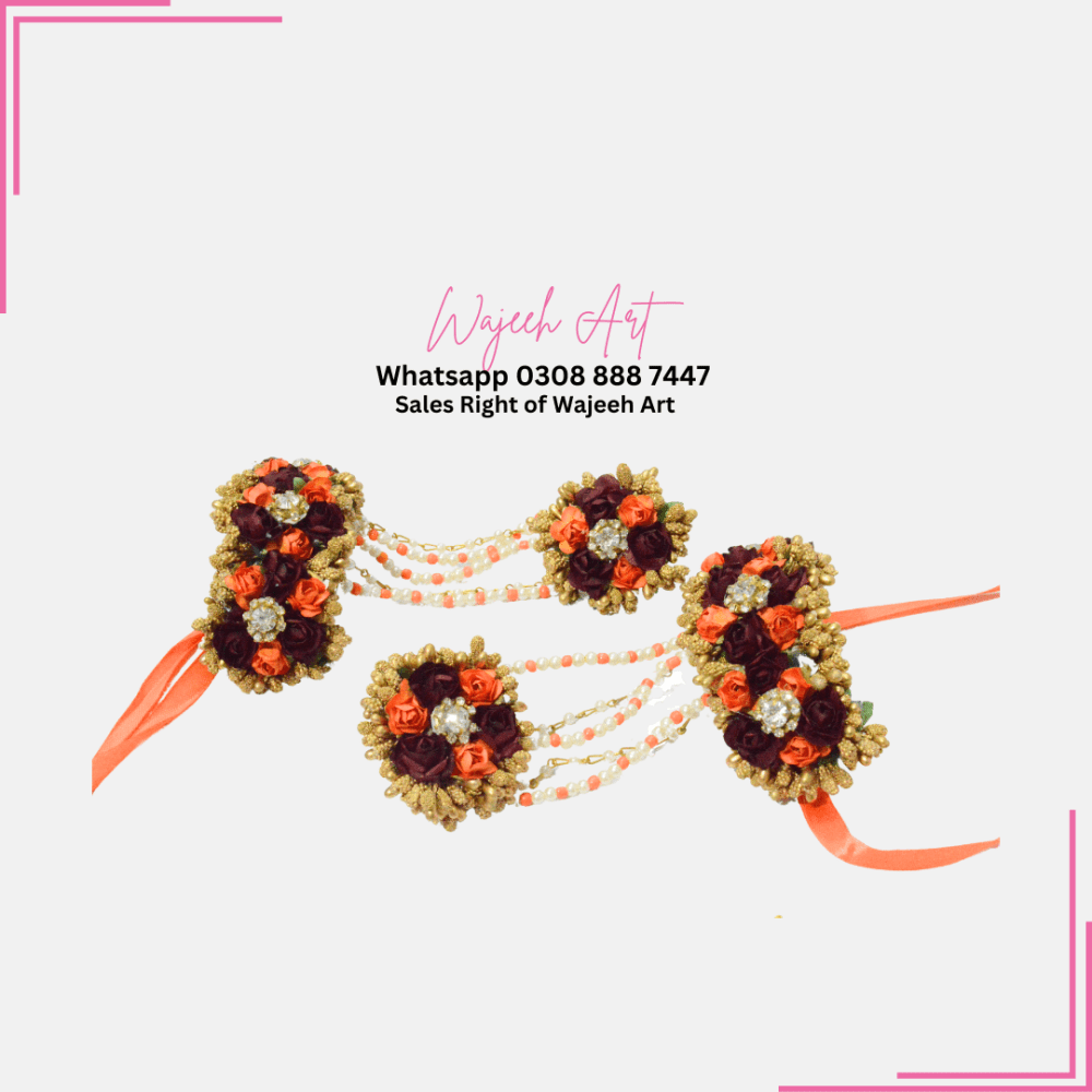 FJewel47 Handmade Artificial Flower Jewellery Set For Wedding - Image 3
