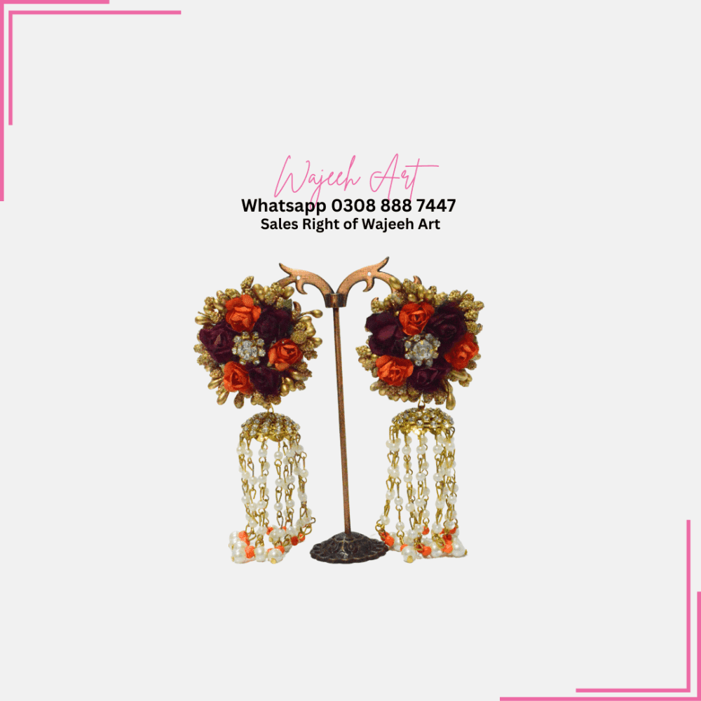 FJewel47 Handmade Artificial Flower Jewellery Set For Wedding - Image 4