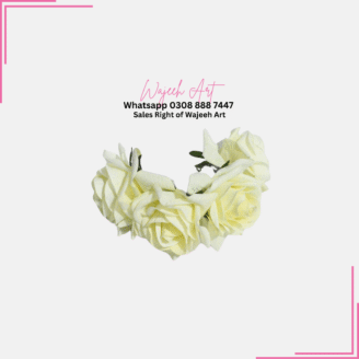 FJewel54 Handmade Artificial White Rose Gajray for Wedding