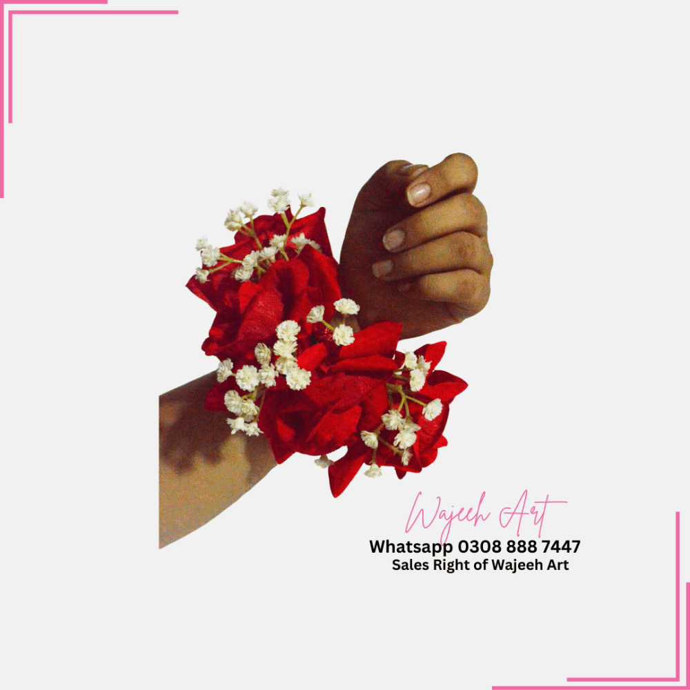 FJewel50 Handcrafted Artificial Red Rose Flower Gajra - Image 3