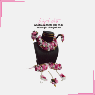 bridal handmade flower jewellery set