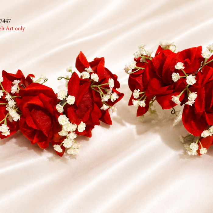 FJewel50 Handcrafted Artificial Red Rose Flower Gajra