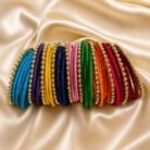 KBangle283 Multi Color Bangle Set With Pearls