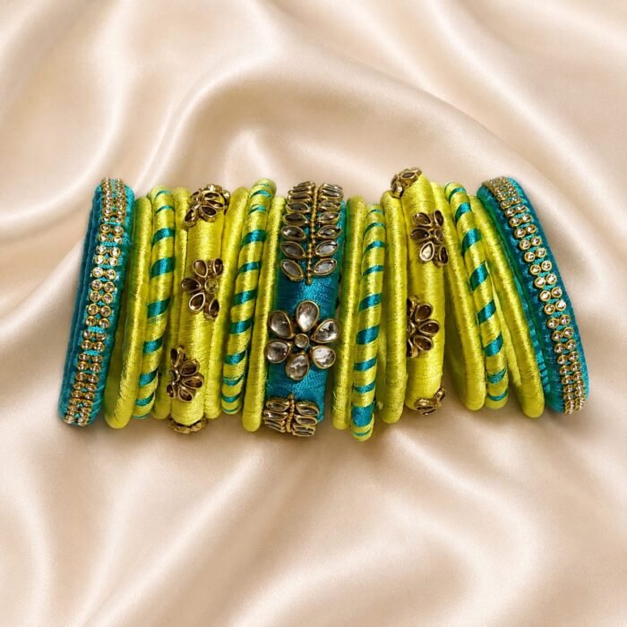 KBangle314 lime & skyblue 2 color kundan bangles KBangle314 lime & skyblue 2 color kundan bangles