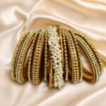 KBangle360 Brown Kundan Bangle Set