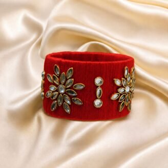 KBangle17 Special Red Kundan Bangle Kara
