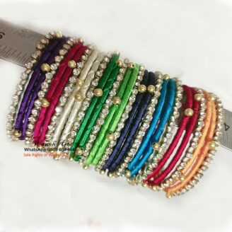 KBangle275a multi color kundan bangles