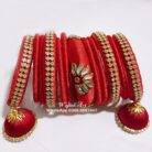 KBangle279 red bangles with tassels