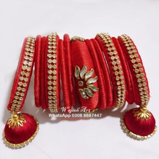 KBangle279 red bangles with tassels