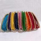 KBangle283 Multi Color Bangle Set With Pearls