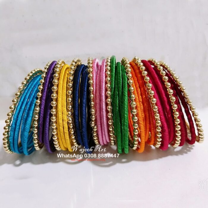 KBangle283 Multi Color Bangle Set With Pearls