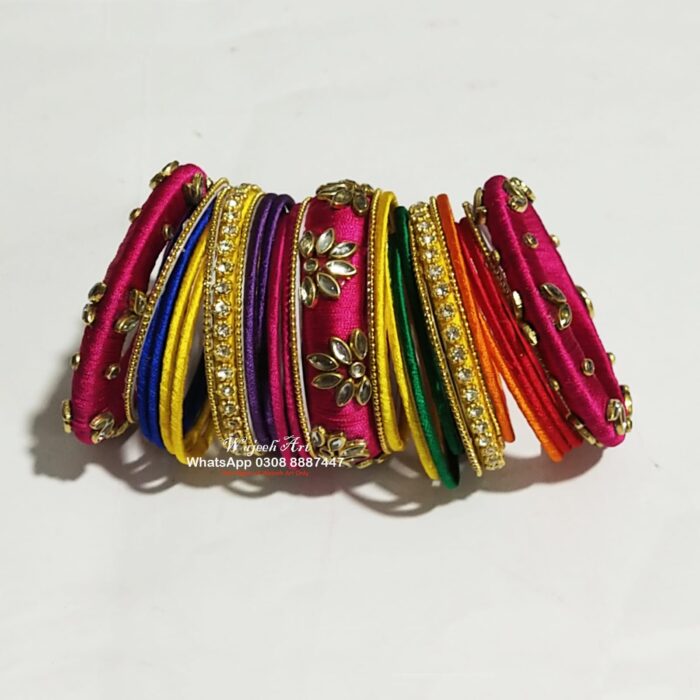 KBangle305 Satragni kundan bangle set