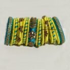 KBangle314 lime & skyblue 2 color kundan bangles