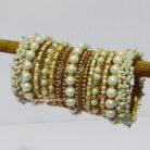 KBangle326 Bangle Set With Pearl Embellishments