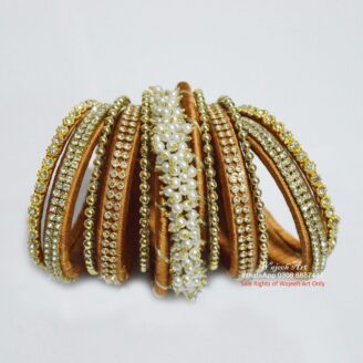 KBangle360 brown kundan bangle set