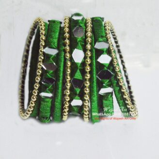 KBangle407 Leaf Green Bangle Set
