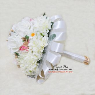Bouquet02 Classic White Round Bridal Bouquet For Bride's Big Day