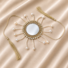Ganna10 650 Special Mirror Work Wedding Ganna With Pearls