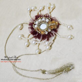 Ganna13 Maroon & White Wedding Ganna For Bride & Groom