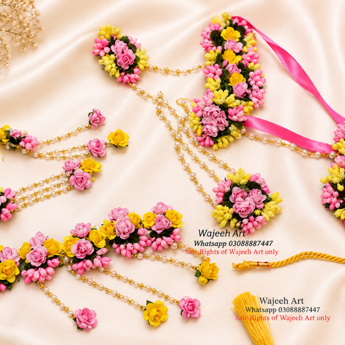 FJewel20 Elegant Artificial Flower Jewellery Set For Wedding