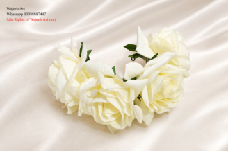 FJewel54 Handmade Artificial White Rose Gajray for Wedding