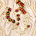 FJewel42 Complete Floral Dough Jewellery Set With Pearls