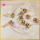 FJewel43 Flower Dough Jewellery Set With Bindiya & Ring