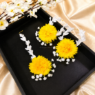 FJewel66 Yellow Handmade Artificial Flower Jewellery for Mayoon