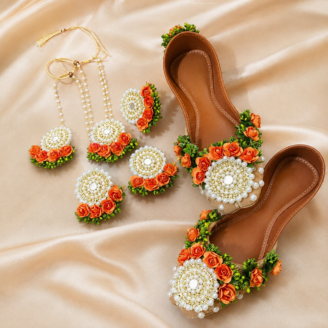 FJewel71 Artificial Dough Jewellery Set with Khussa