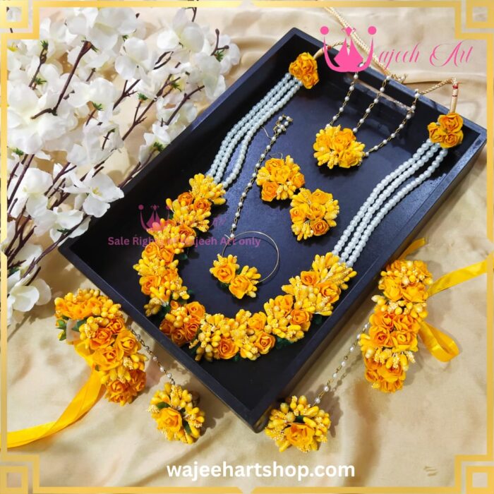 FJewel70 Yellow Dough Flower Jewellery Set for Mayon