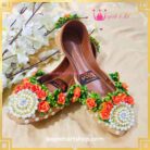 Shoe82 Handmade Dough Flower Khussa