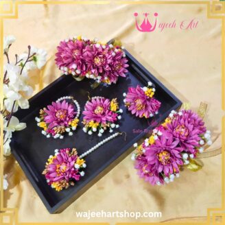 FJewel71 Handmade Artificial Flower Jewellery Set with Gajray