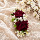 HairAcc78 Artificial Flower Hair Gajra (10 inches Long)