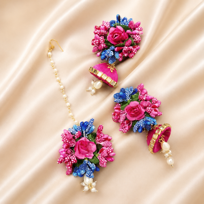 FJewel73 Handmade Dough Flower Jewellery with Pearls