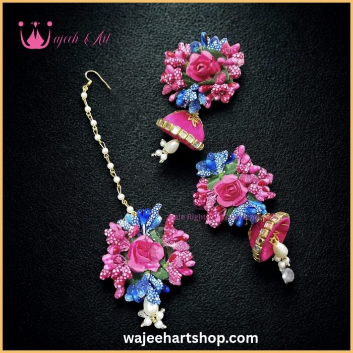 FJewel73 Handmade Dough Flower Jewellery with Pearls