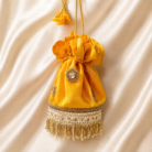 Potlibag09 Yellow Gota Potli Bags For Mayon & Mehndi