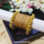 Kbangle467 Golden Gajra Bangle Set