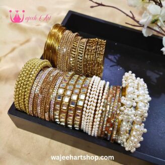 BangleDeal07 Kundan & Pearl Bangle Sets