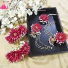 FJewel74 Handmade Jhumka Style Red Jewellery Set