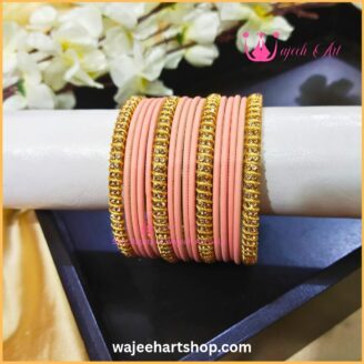 KBangle477 Peach Bangle Set For Eid Outfit