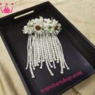 HairAcc80 Handmade Artficial Flower Pearl Hair Gajra